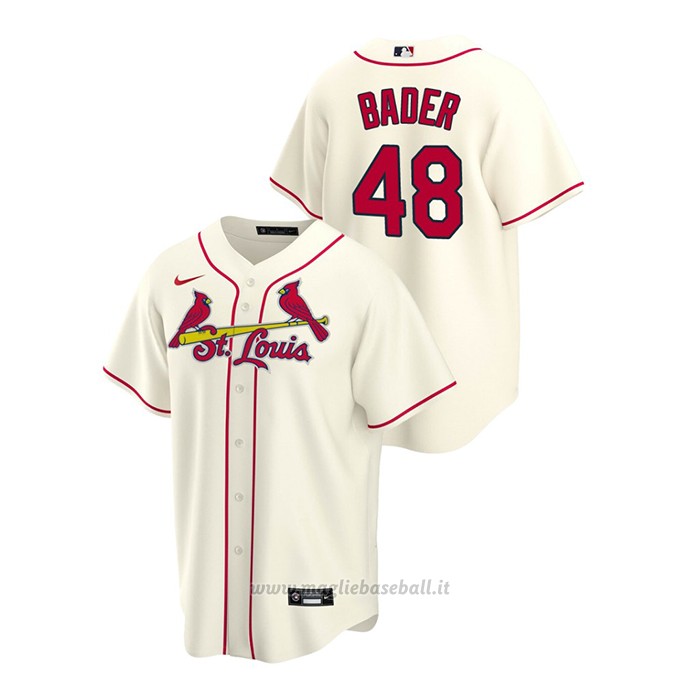 Maglia Baseball Uomo St. Louis Cardinals Harrison Bader Replica Alternato Crema